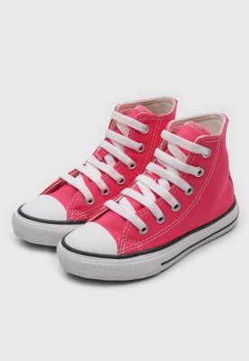 Tênis All Star Chuck Taylor Cano Alto - Preto e Vermelho, Netshoes