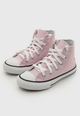 Tênis Infantil Converse All Star Cano Médio Chuck Classic Rosa