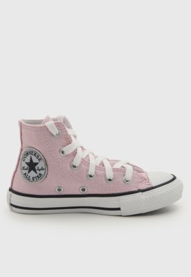Tênis Infantil Converse All Star Cano Médio Chuck Classic Rosa