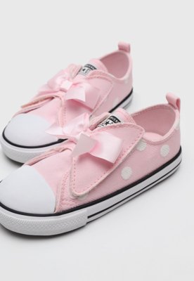Tênis Infantil Converse Chuck Taylor All Star Laço Rosa