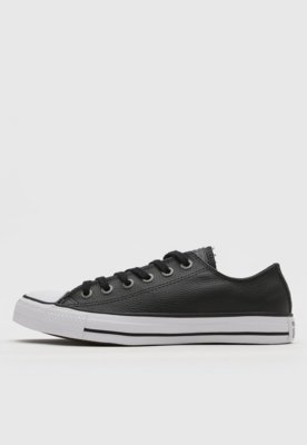 All star de hot sale couro todo preto