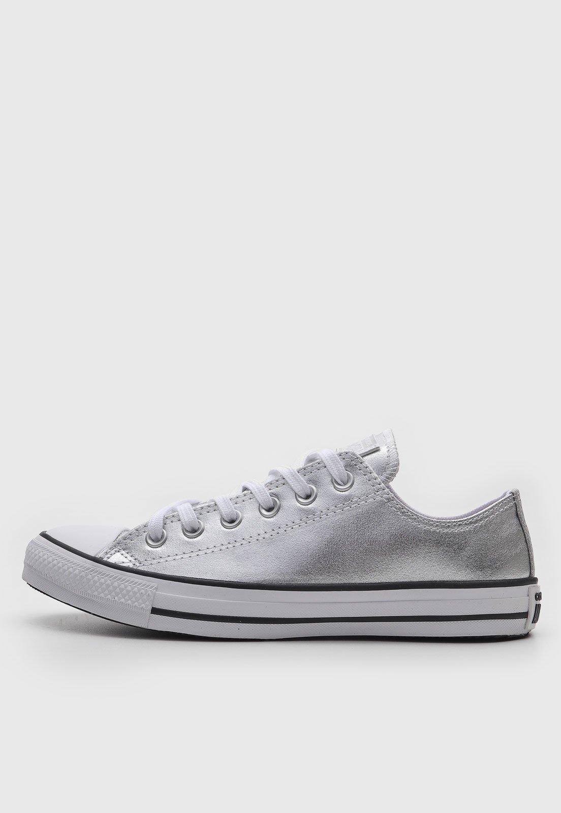 T nis Converse Chuck Taylor All Star Prata Compre Agora Dafiti