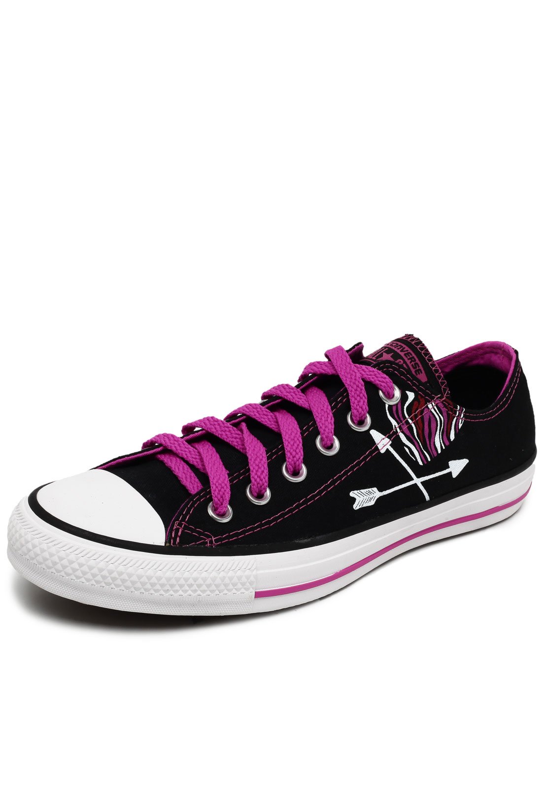 All star preto sales com rosa