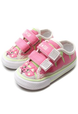 Tênis Converse Menina Border Rosa Menor preço em Tênis Converse Menina Border Rosa