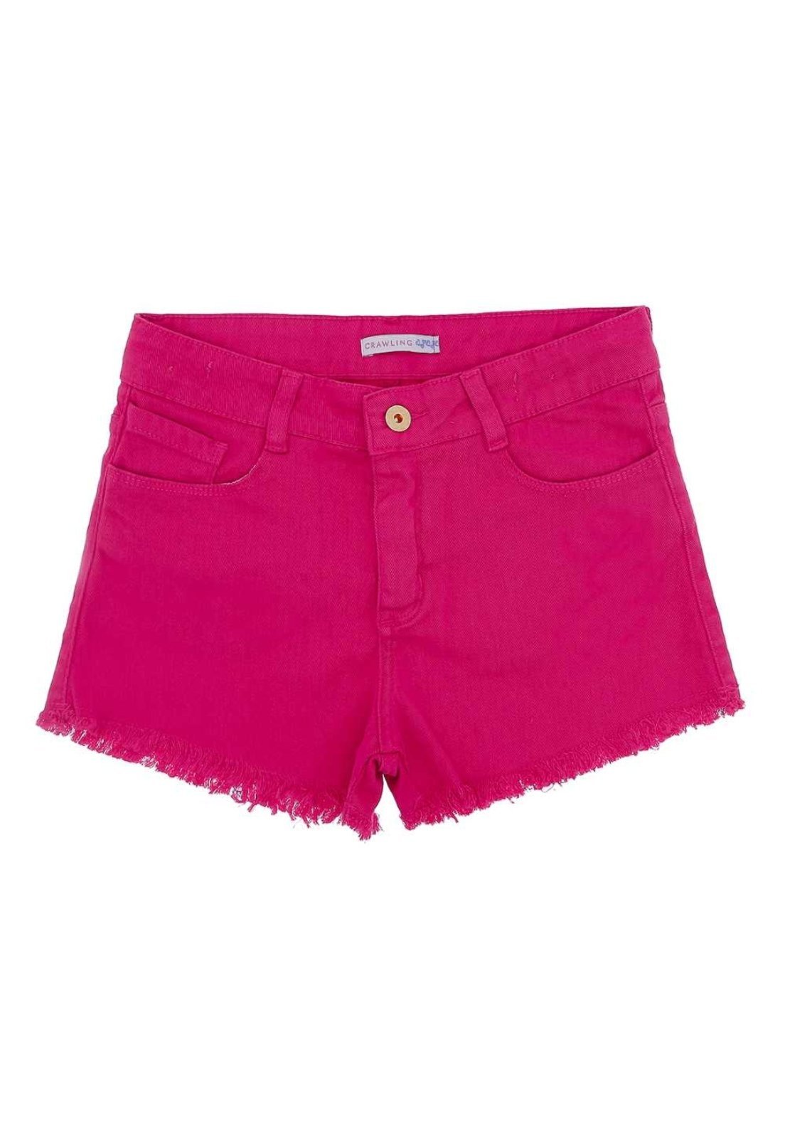 Short Sarja Botões Pink