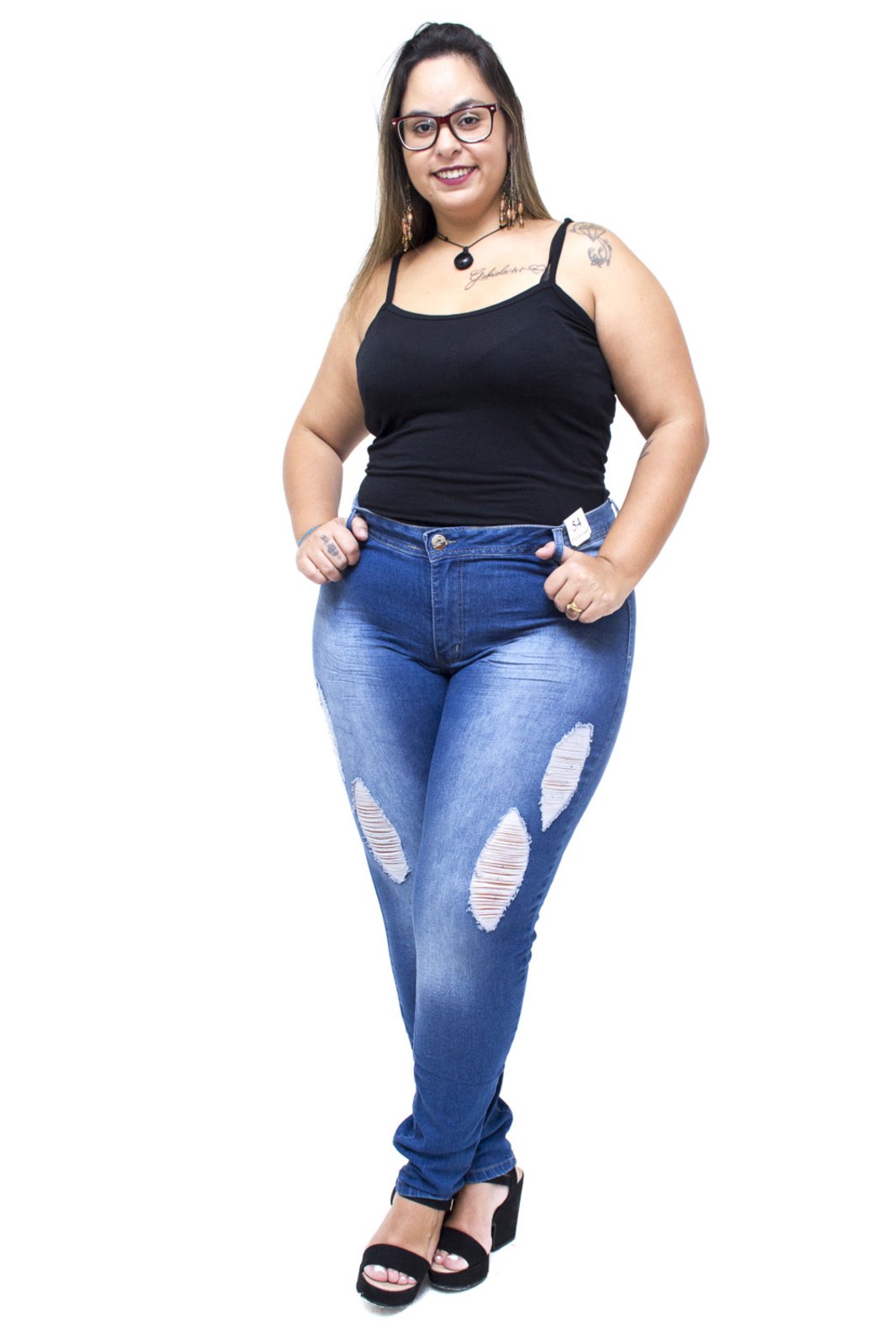 calça jeans plus size credencial