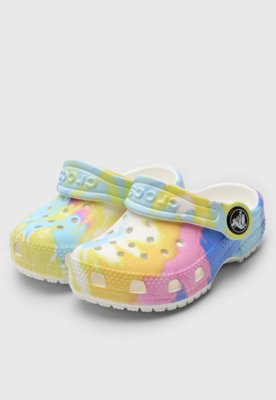 Babuche Infantil Crocs Classic Tie Dye Graphic Clog Amarela Compre Agora Dafiti Brasil