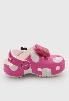 Chinelo Infantil Crocs Classic Clog Minnie Rosa