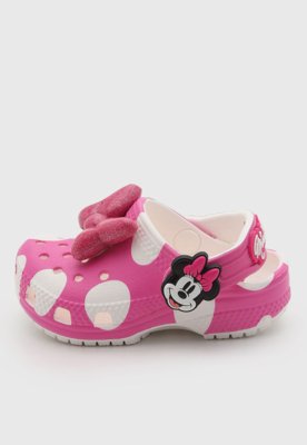 Chinelo Infantil Crocs Classic Clog Minnie Rosa