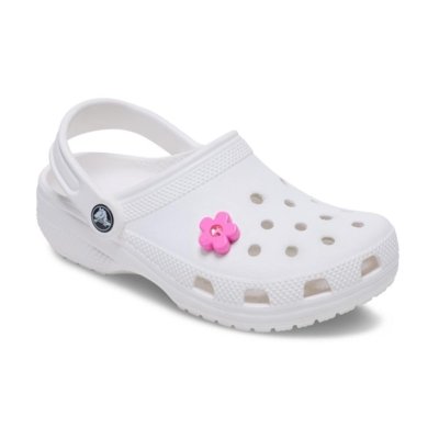 Jibbitz™ Flor Rosa Com Gema Único Branco