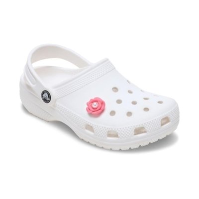 Jibbitz™ Flor Rosa Com Pérola Único Branco