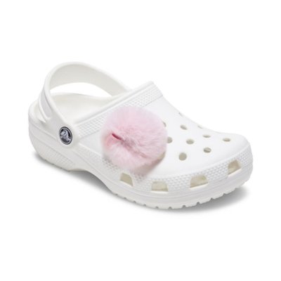 Jibbitz™ Puff Rosa Claro Único Branco