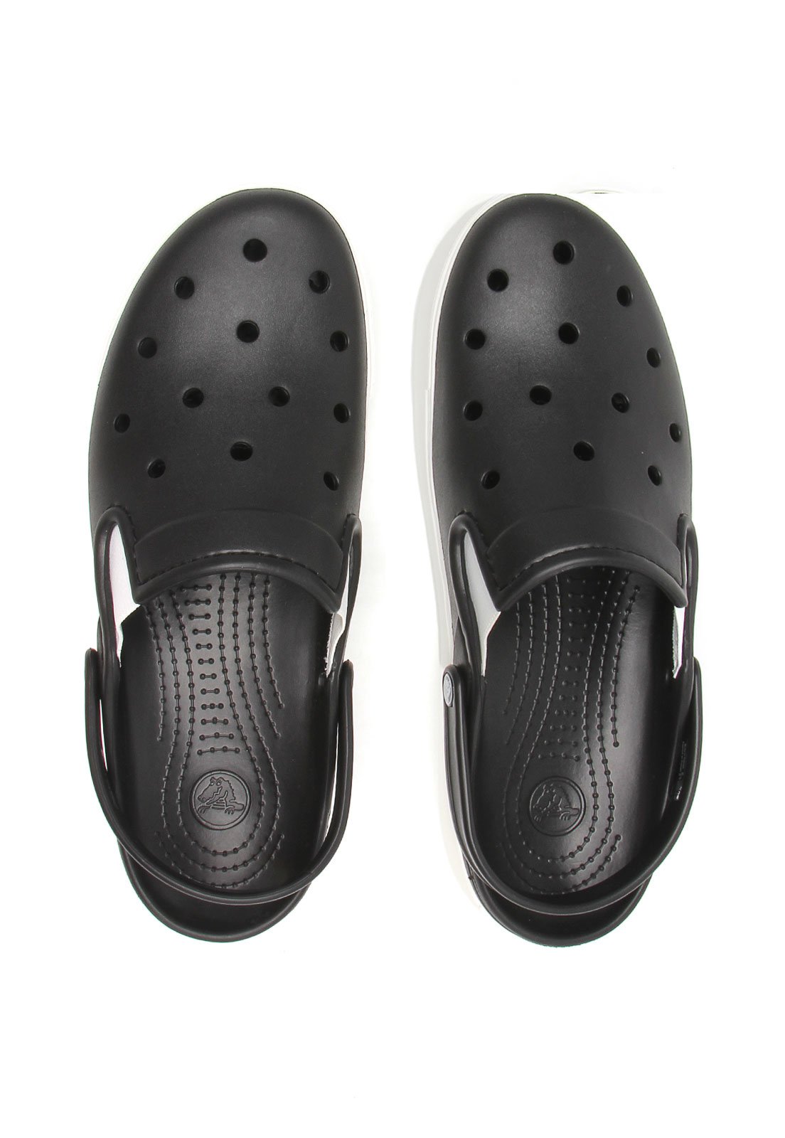 Sandália Crocs CitiLane Clog Preta/Branca - Compre Agora | Kanui Brasil