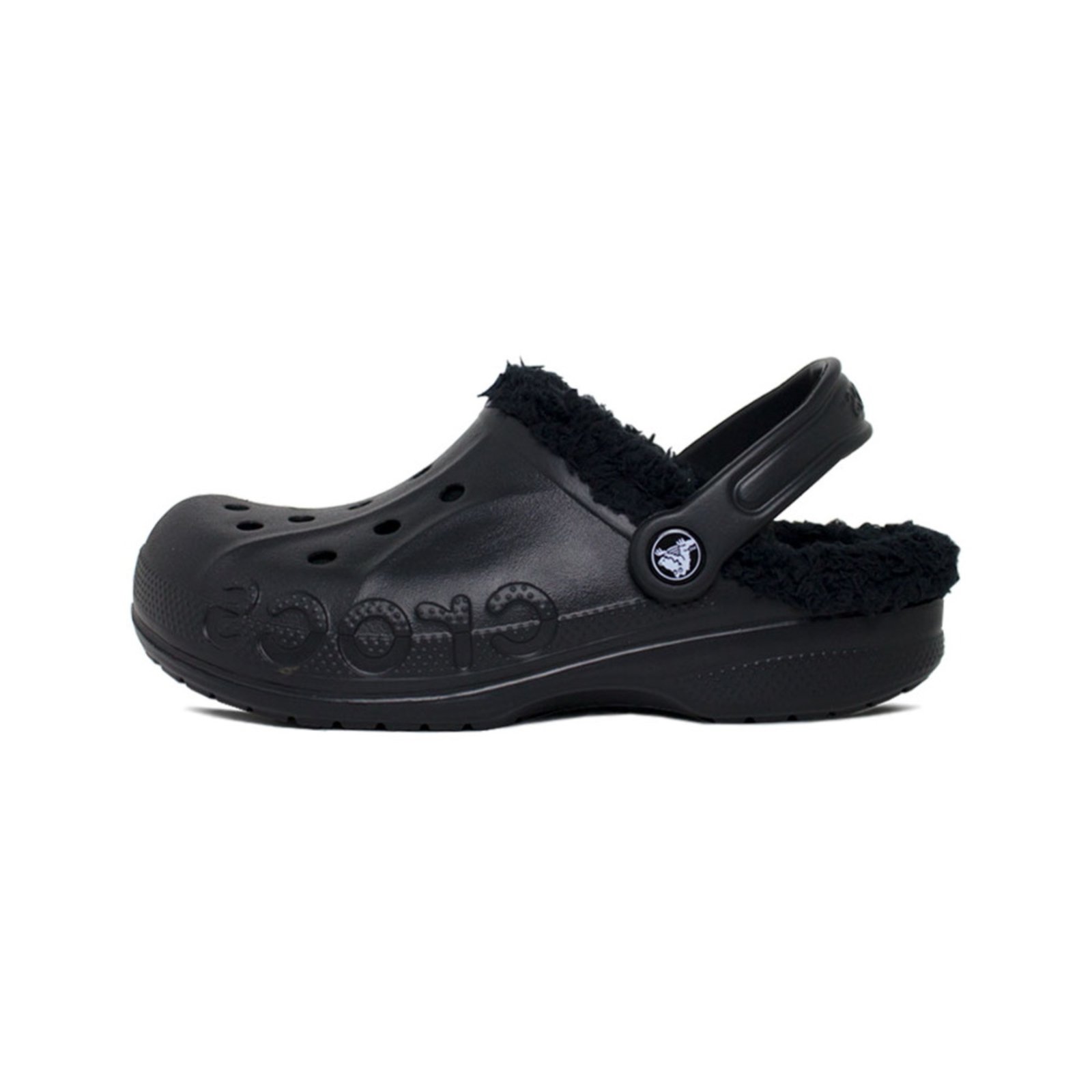 mens black lined crocs