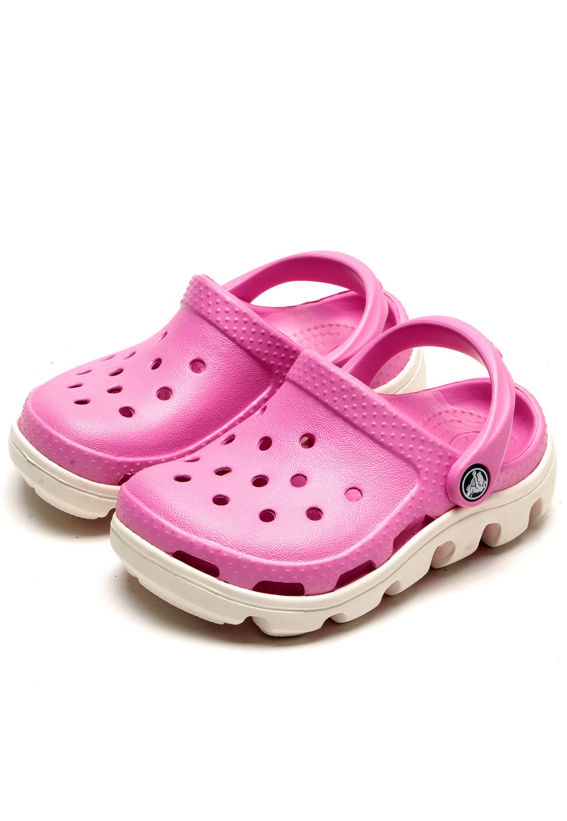 Sandália Crocs Infantil Vazada Rosa/Branca - Compre Agora | Dafiti Brasil