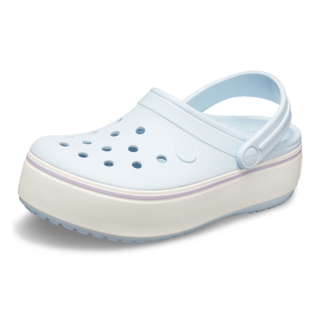 Crocs azules con discount plataforma