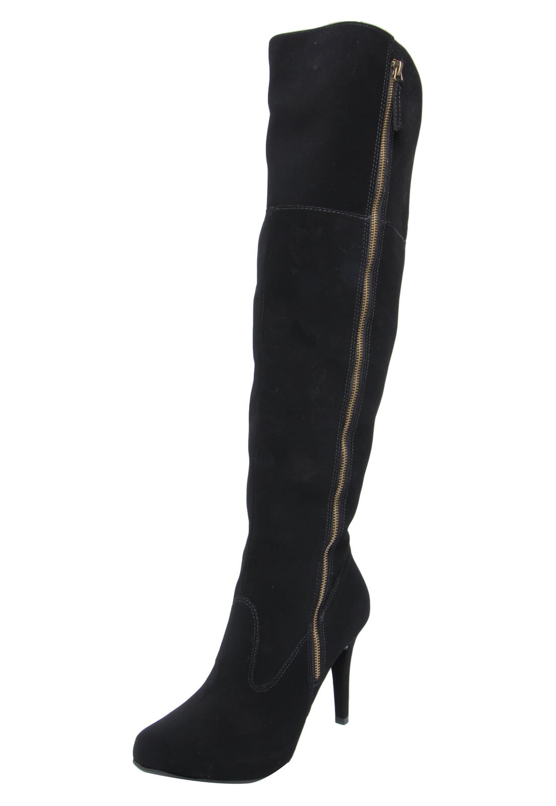 bota over the knee ziper