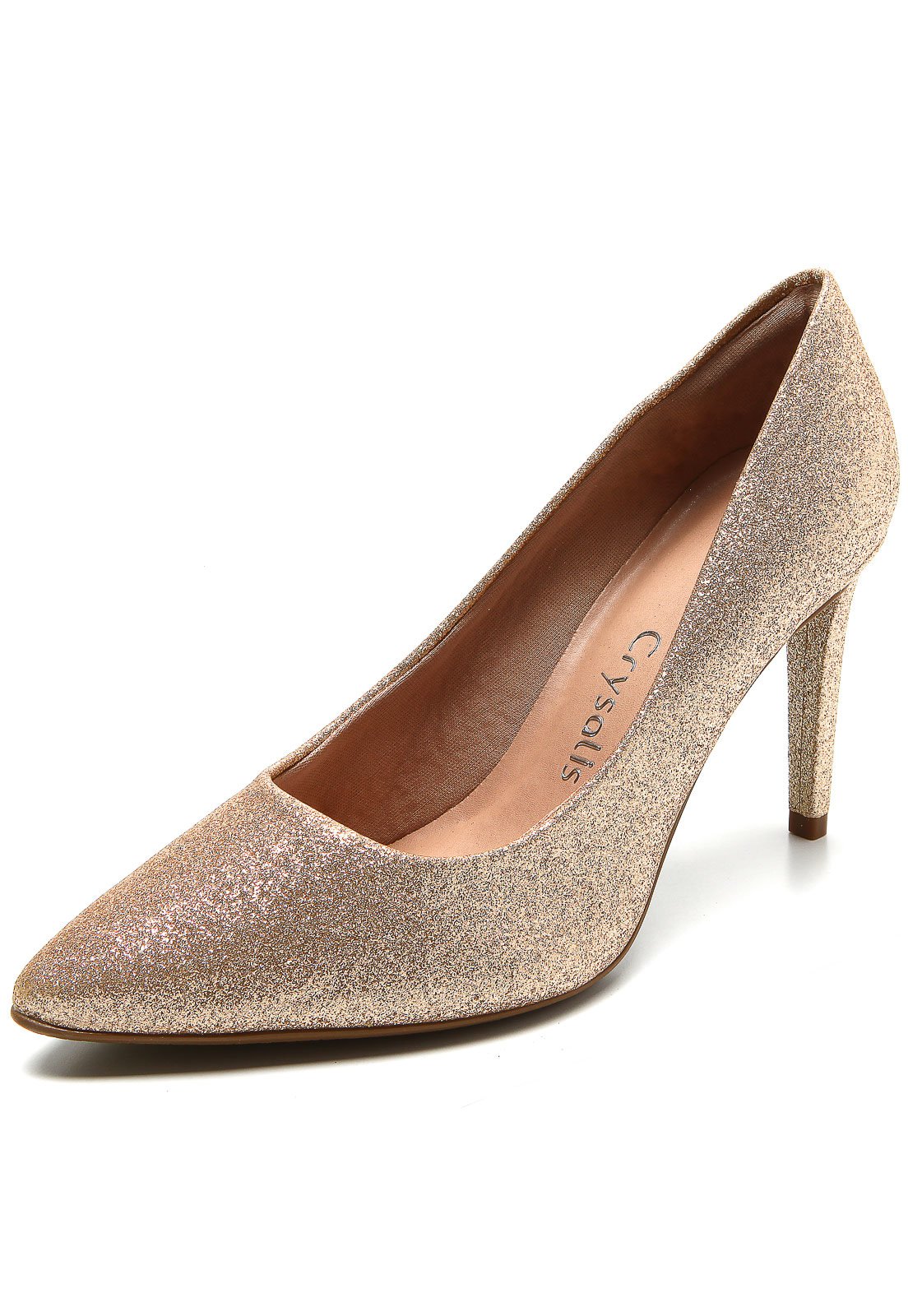 scarpin glitter dourado