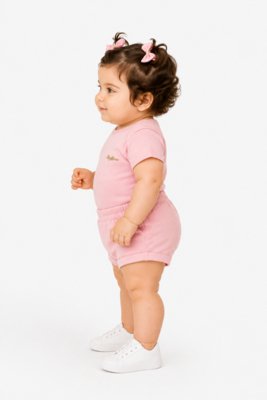 Conjunto Bebê Laço D Bell Outlet Fashion Rosa