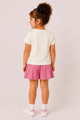 Conjunto Infantil D Bell Outlet Fashion Patins Rosa
