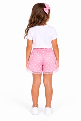 Conjunto Infantil T-Shirt Hello Kitty D Bell Outlet Fashion Rosa
