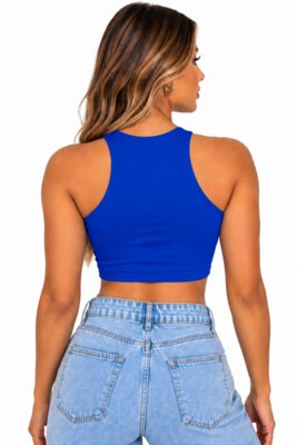 Cropped Regata D Bell Outlet Fashion Basic Azul Bic