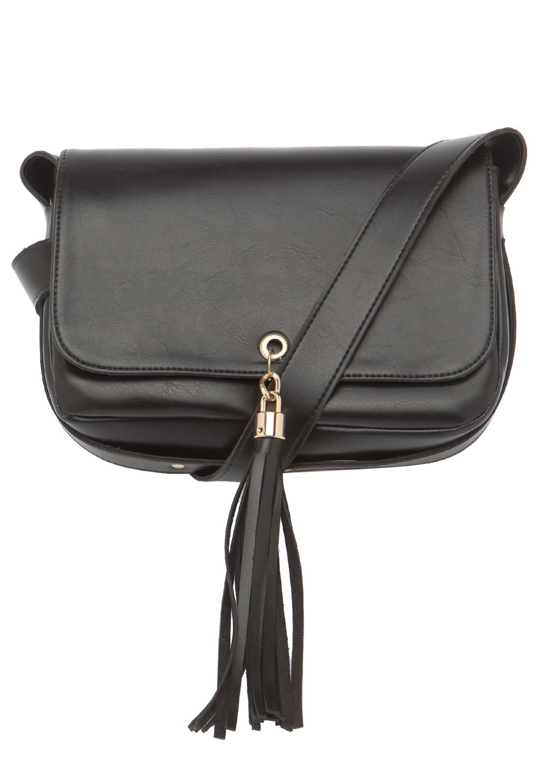 black tassel crossbody bolsa