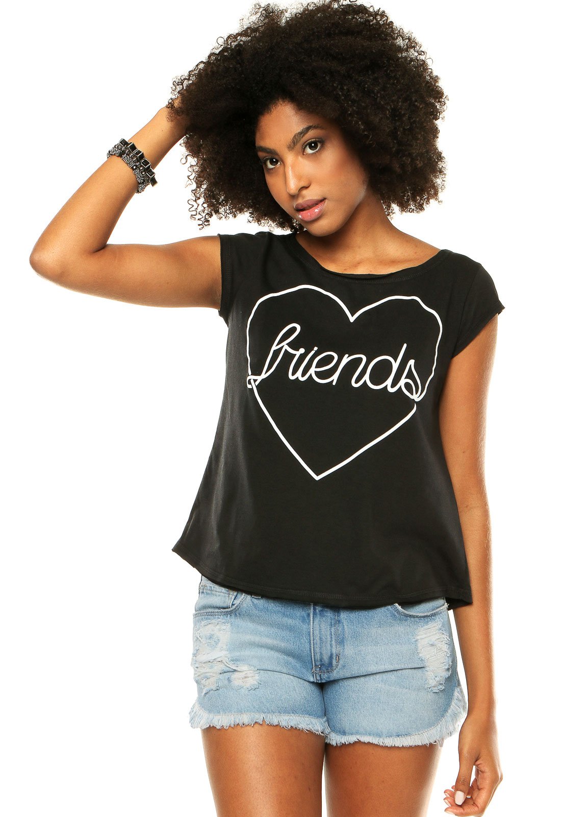 blusa preta dafiti