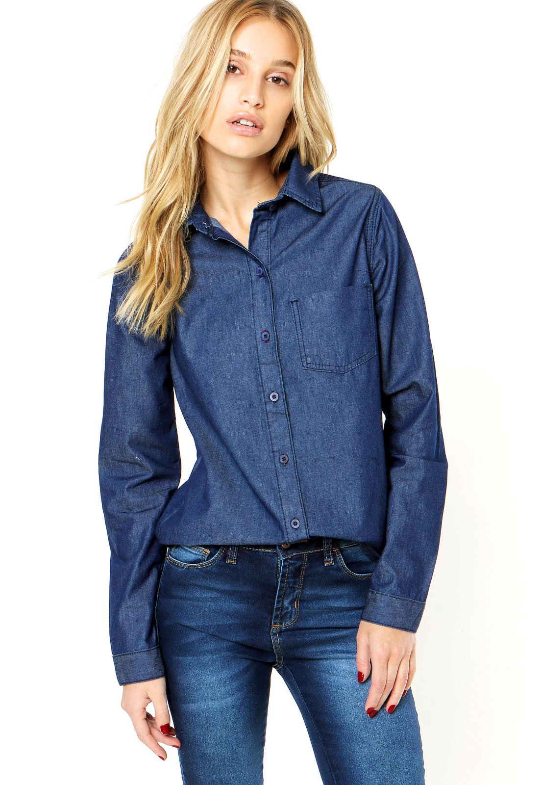dafiti camisa jeans feminina