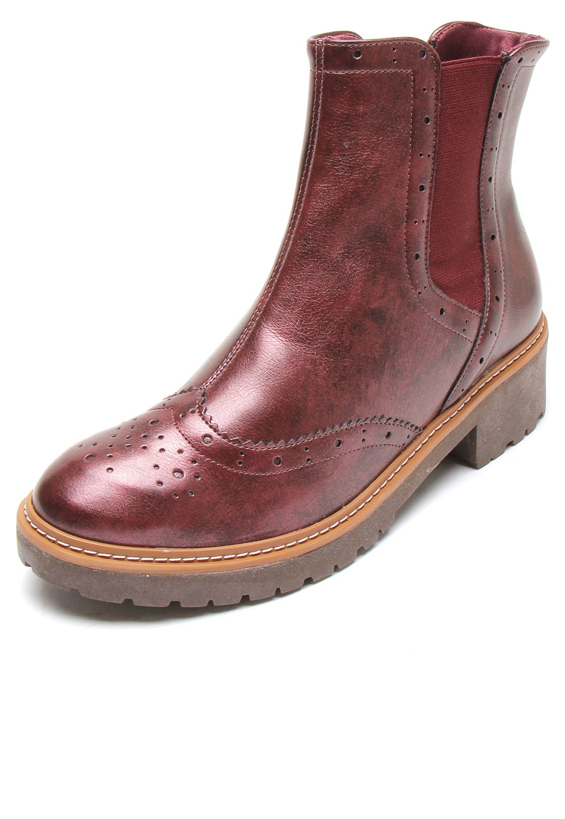 Bota sales brogue feminina