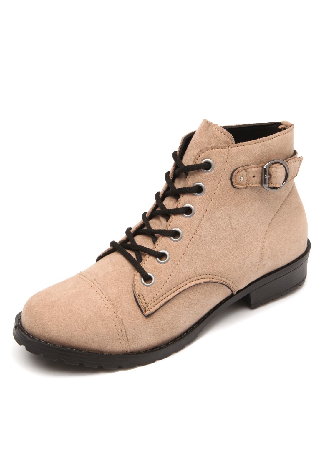 Bota Coturno DAFITI SHOES Fivela Preta - Compre Agora