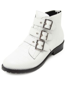 Bota Coturno DAFITI SHOES Fivelas Branca é boa?