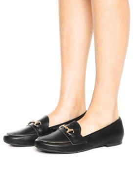 Mocassim DAFITI SHOES Loafer Metal Preto - Compre Agora