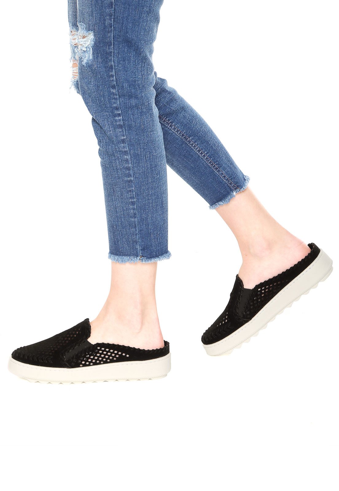 Tênis Flatform Dafiti Shoes Recortes Branco - Compre Agora