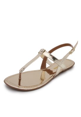 Sandália DAFITI SHOES Metalizada Dourada - Compre Agora