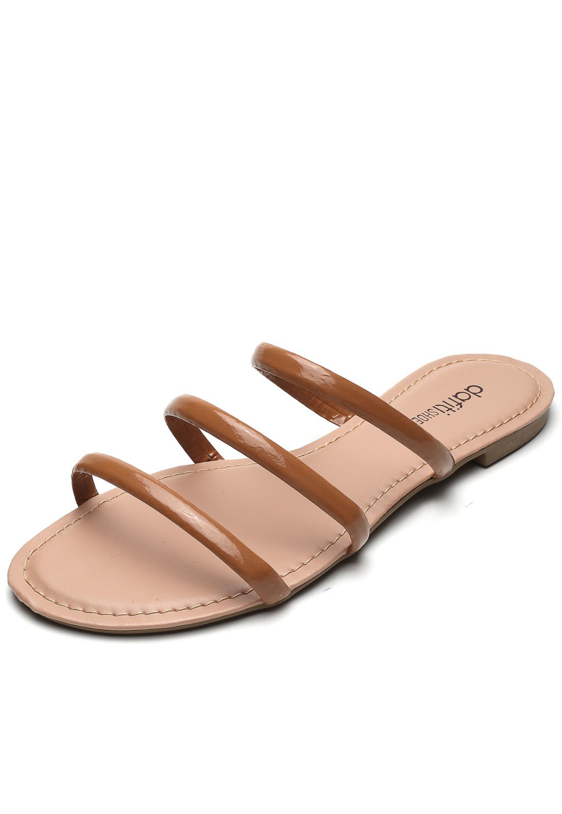 Sandália Dafiti Shoes Tiras Caramelo - Compre Agora
