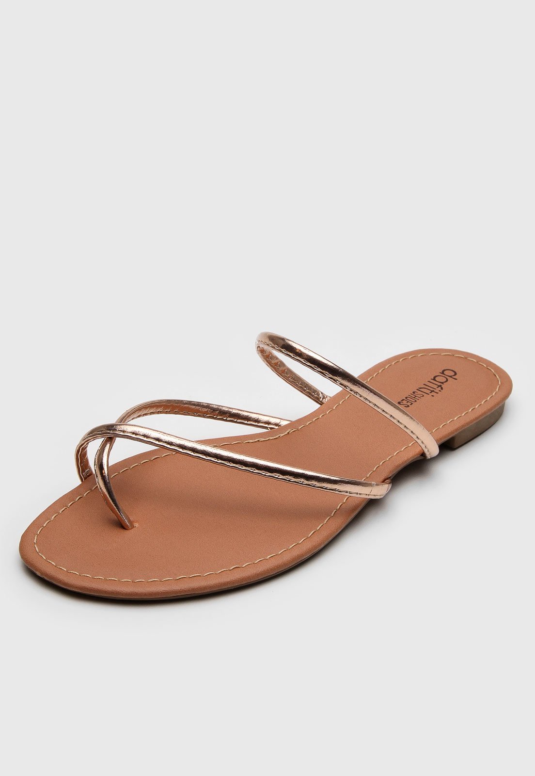 Sandália DAFITI SHOES Tiras Dourada - Compre Agora