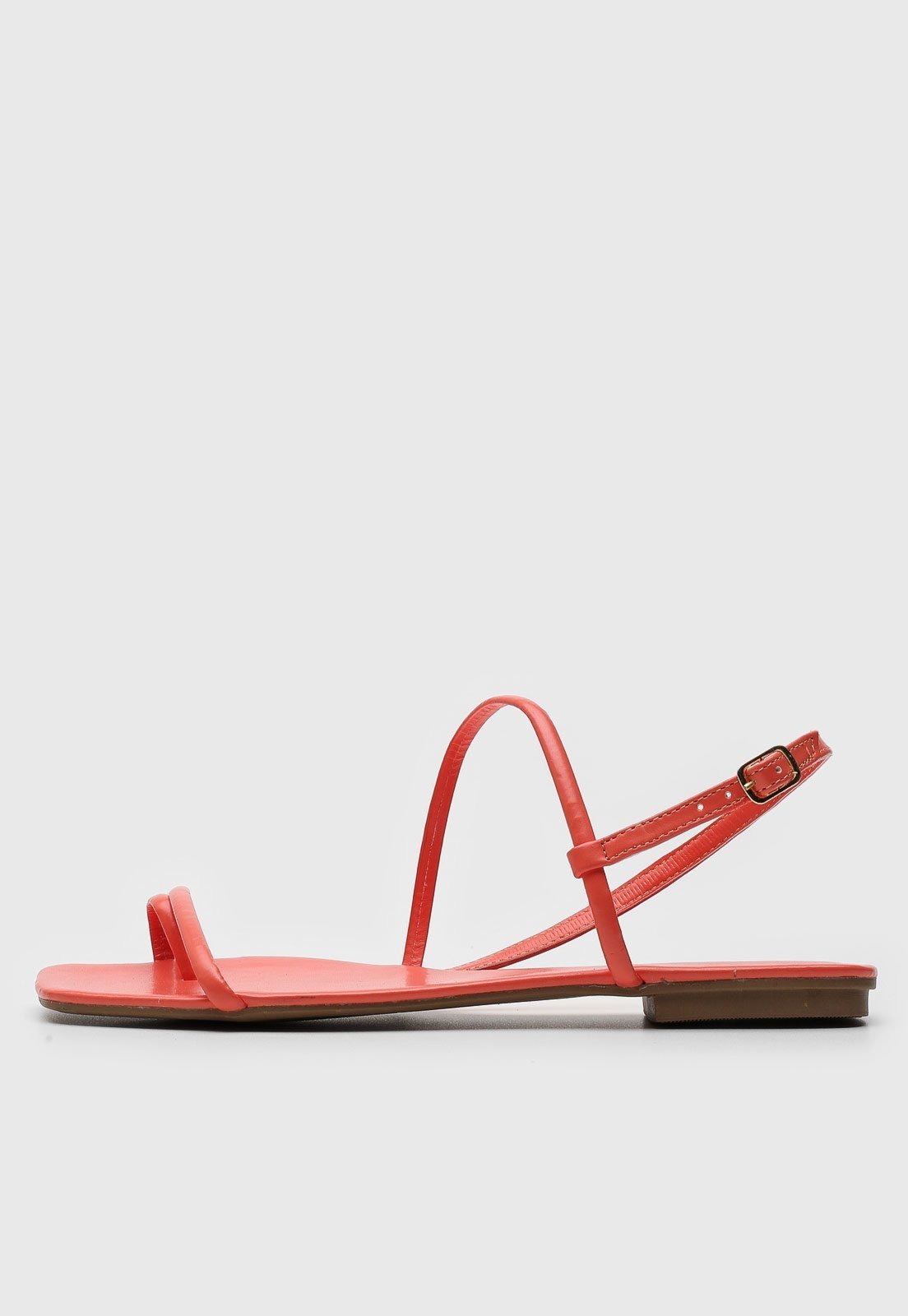 Rasteira Dafiti Shoes Tira Dupla Coral - Compre Agora