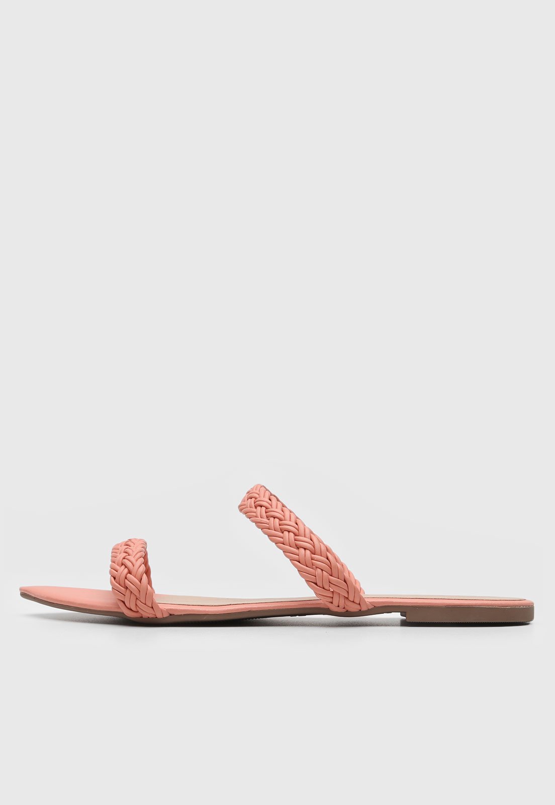 Rasteira Dafiti Shoes Tira Dupla Coral - Compre Agora