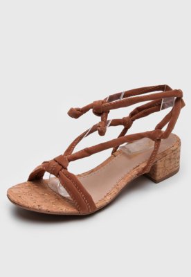 Sandália DAFITI SHOES Croco Caramelo - Compre Agora