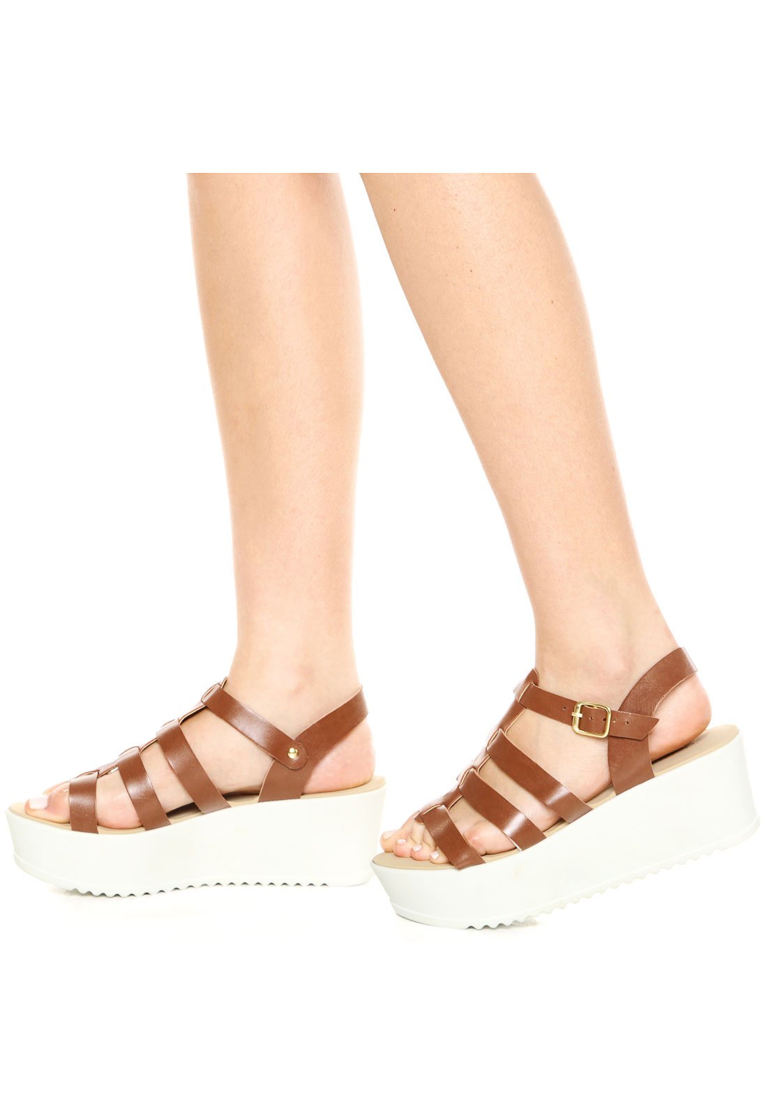 sandália flatform dafiti