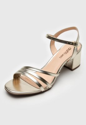 Sandália DAFITI SHOES Plataforma Dourada - Compre Agora