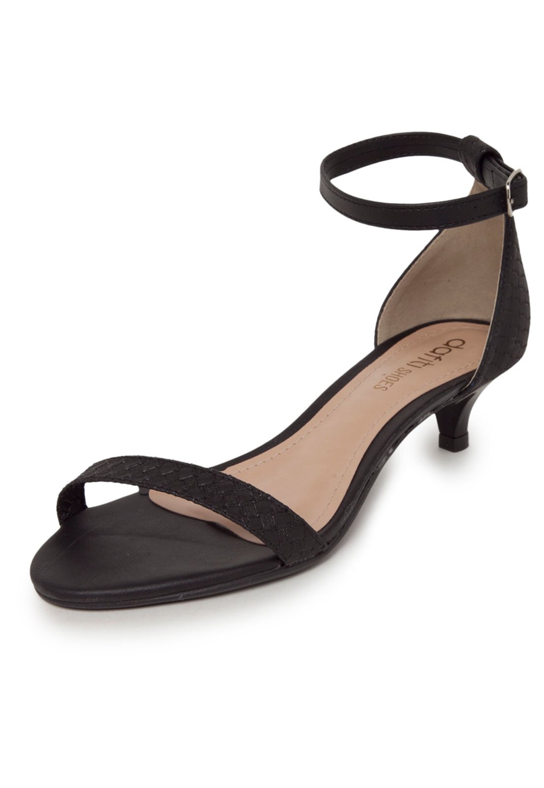 Sandália DAFITI SHOES Salto Fino Preta - Compre Agora