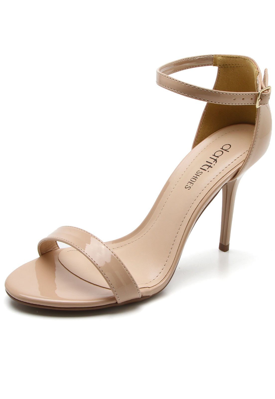 Sandália DAFITI SHOES Salto Fino Nude - Compre Agora