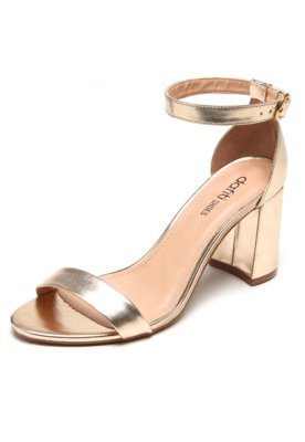 Sandália DAFITI SHOES Plataforma Dourada - Compre Agora