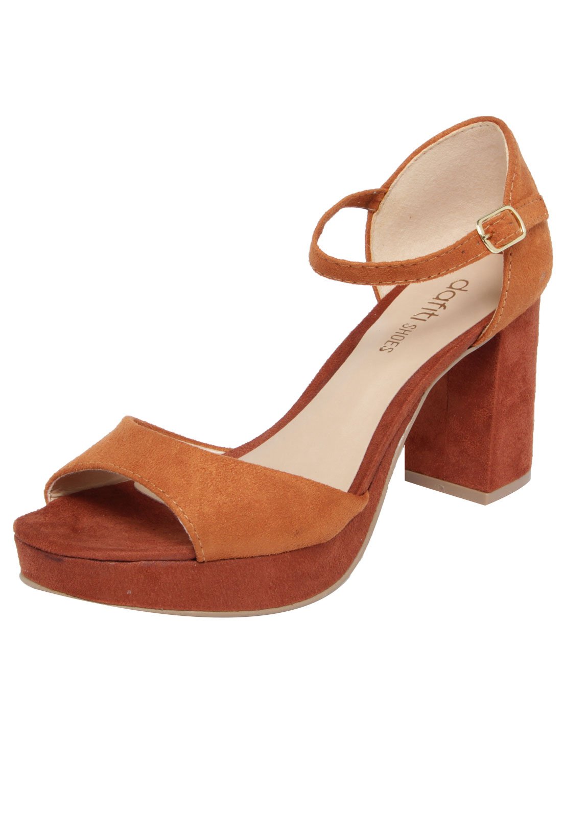 Sandália DAFITI SHOES Meia Pata Caramelo - Compre Agora