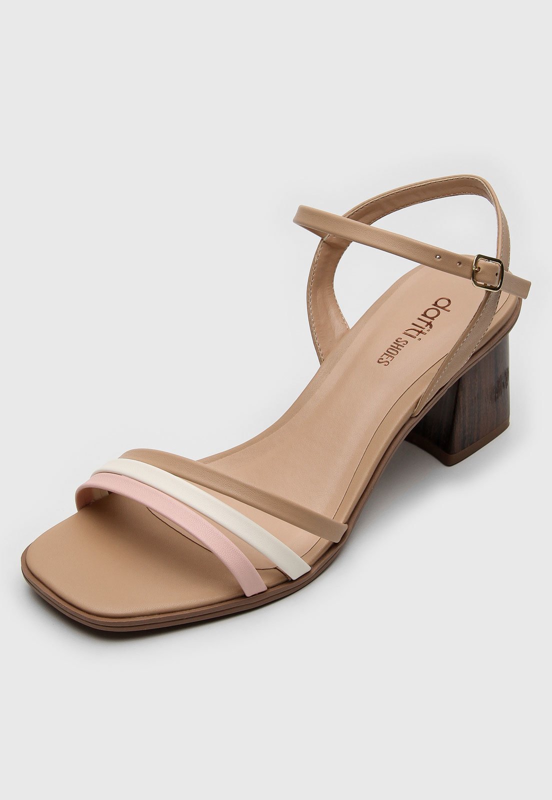 Sandália Tiras DAFITI SHOES Bege - Compre Agora