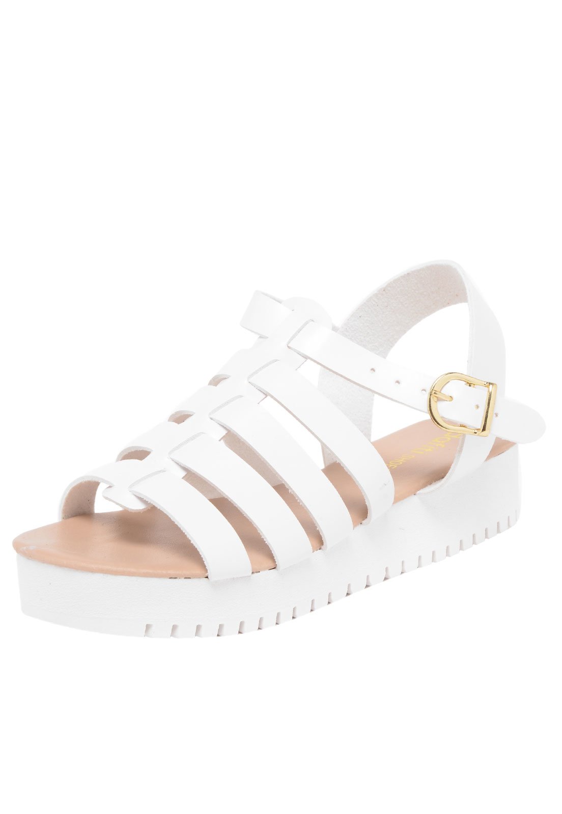 Sandália DAFITI SHOES Tiras Branca - Compre Agora