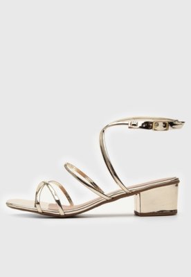 Sandália DAFITI SHOES Plataforma Dourada - Compre Agora