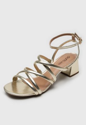 Sandália DAFITI SHOES Plataforma Dourada - Compre Agora